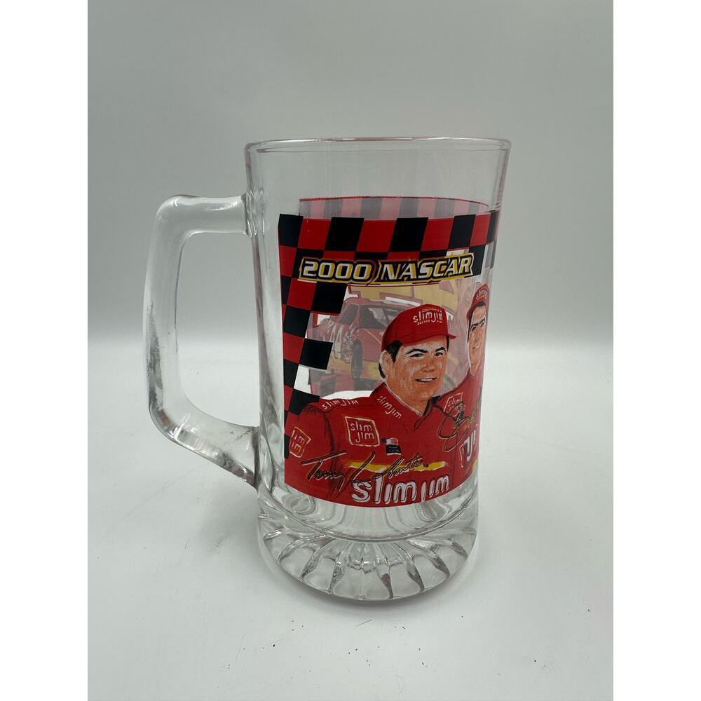 Vintage NASCAR Busch Series 2000 Bar Mug  Slim Jim  Racing Team #44 Beer Racing